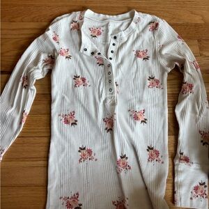 AERIE Floral Button-Up Women's Top